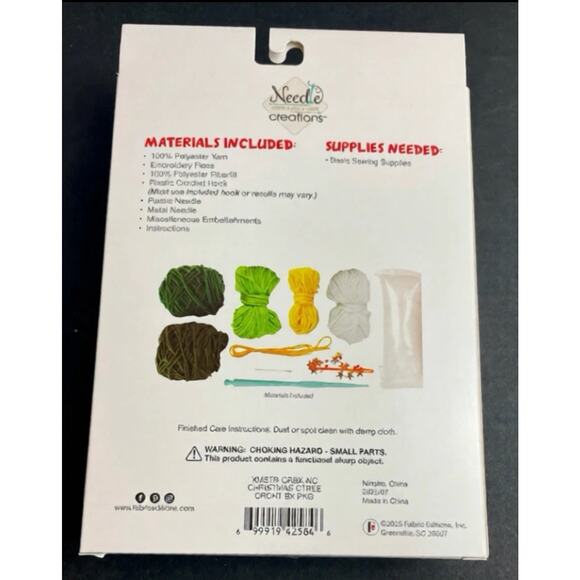 Needle Creations Crochet Kit Christmas Tree 5” Holiday Yarn Craft Set NEW - Picture 16 of 16